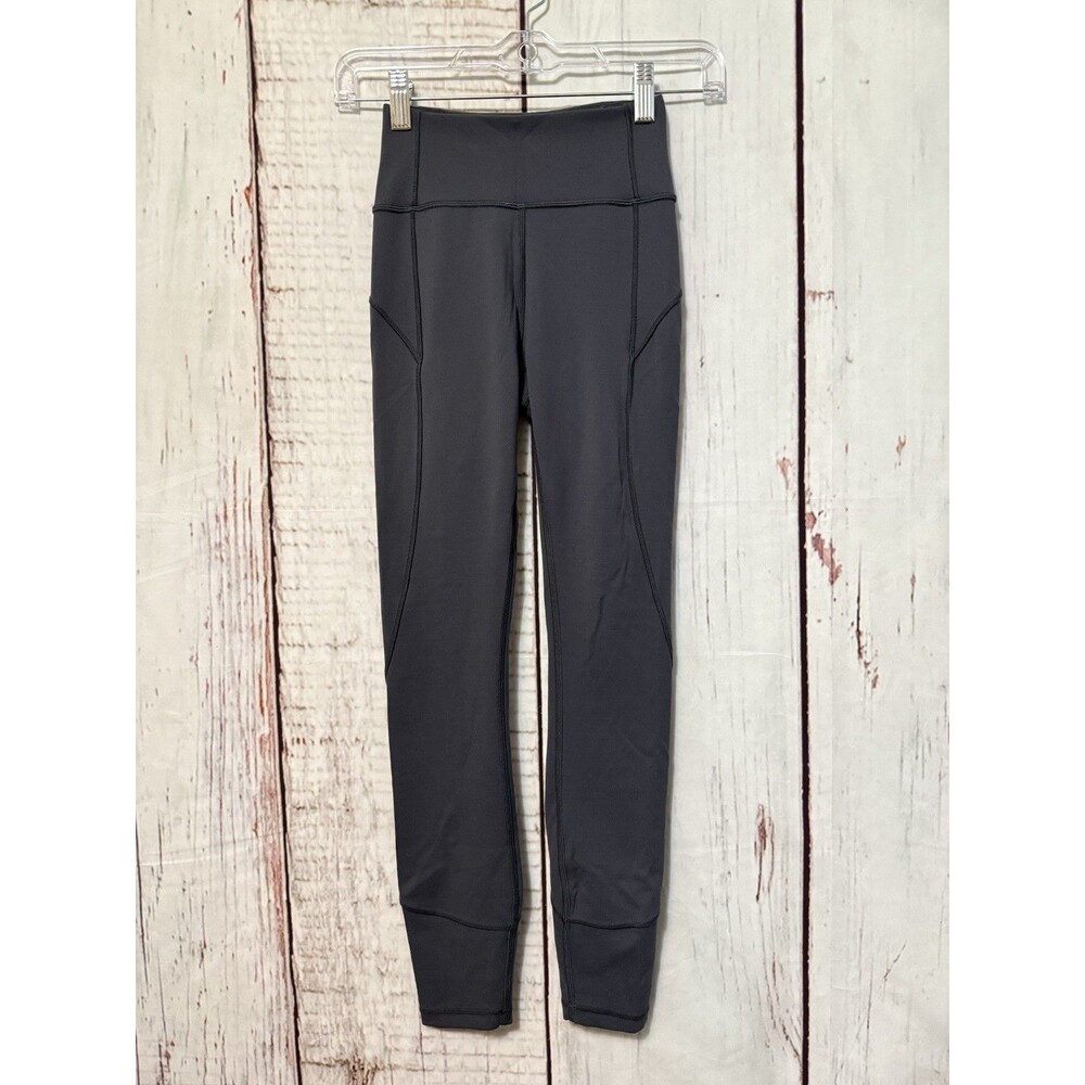 Lululemon In Movement 7/8 Tight 25" Everlux Leggings Size 2 Dark Shadow W5ANXS
